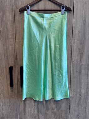 Vince Mint Green Ethereal Satin A-Line Skirt Women’s Midi M